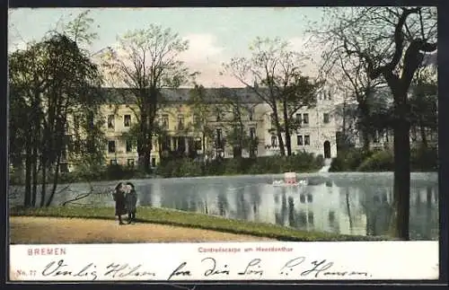 AK Bremen, Contrescarpe-Strasse am Heerdenthor
