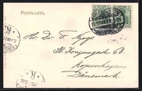 AK Karlsruhe, Partie aus dem Schlossgarten