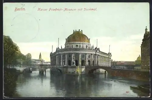 AK Berlin, Kaiser-Friedrich-Museum mit Denkmal