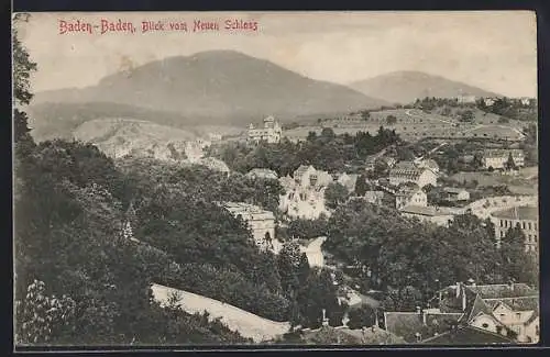 AK Baden-Baden, Blic vom Neuen Schloss
