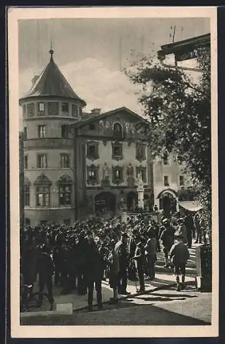 AK Berchtesgaden, Marktplatz am Sonntag