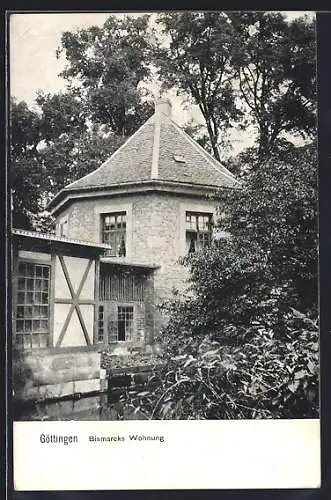 AK Göttingen, Bismarcks Wohnung mit Garten