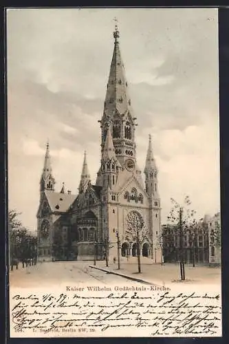 AK Berlin-Charlottenburg, Partie an der Kaiser Wilhelm Gedächtniskirche