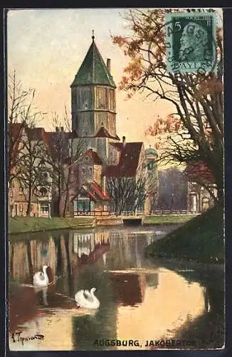 Künstler-AK Augsburg, Jakobertor