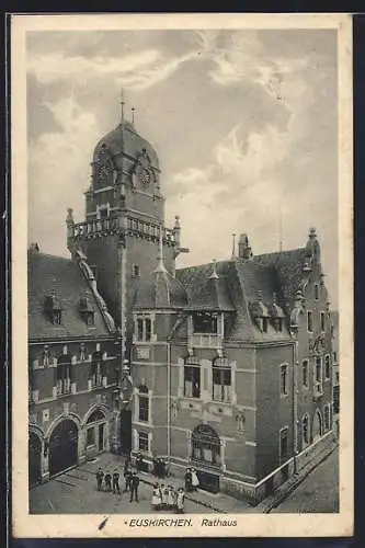AK Euskirchen, Rathaus aus der Vogelschau
