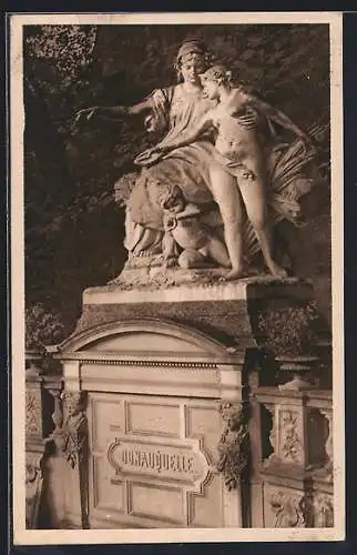 AK Donaueschingen, Donauquellgruppe von Adolf Heer