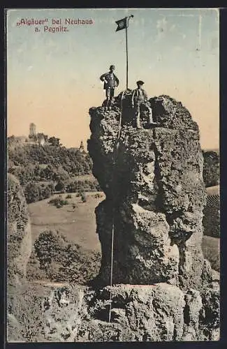 AK Neuhaus a. Pegnitz, Bergsteiger auf dem Algäuer