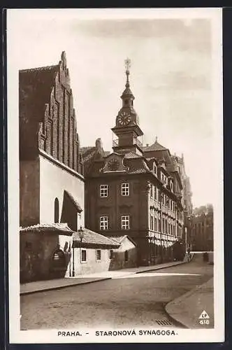 AK Prag / Praha, Staronová Synagoga, Synagoge