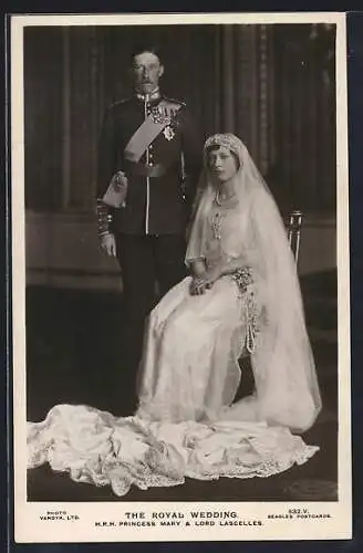 AK The Royal Wedding, H. R. H. Princess Mayr & Lord Lascelles
