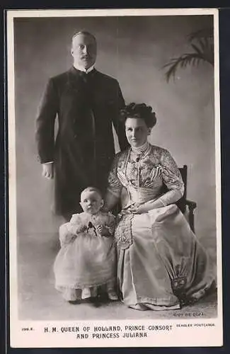 AK Königshaus der Niederlande, de Koninklijke Familie met het Prinsesje