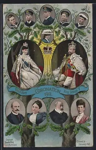 AK Coronation 1911, Queen Mary und King George V, Stammbaum