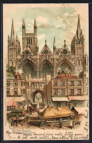 Lithographie London, Peterborough Cathedral