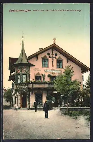 AK Oberammergau, Hotel-Pension Daheim von Anton Lang