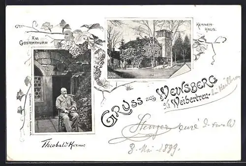 AK Weinsberg a. d. Weibertreu, Kerner-Haus, Am Geisterturm