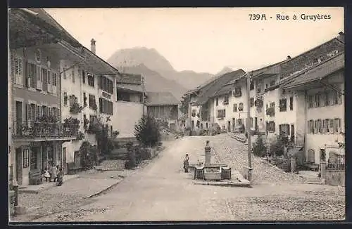 AK Gruyères, Une rue, Strassenpartie