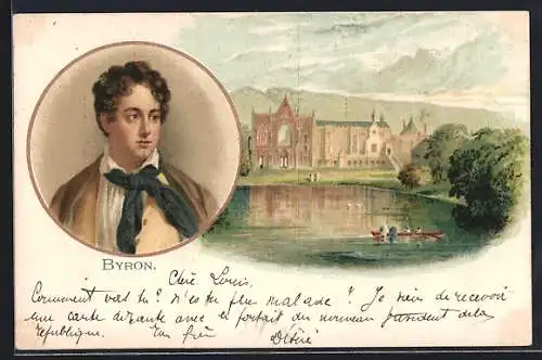 AK Byron, im Portrait mit Haus & Ruderboot