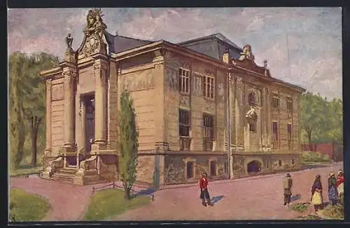 Künstler-AK Krakau-Krakow, Kunstpalast