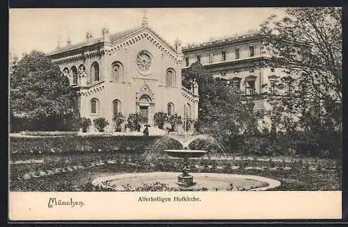 AK München, Partie an der Allerheiligen-Hofkirche