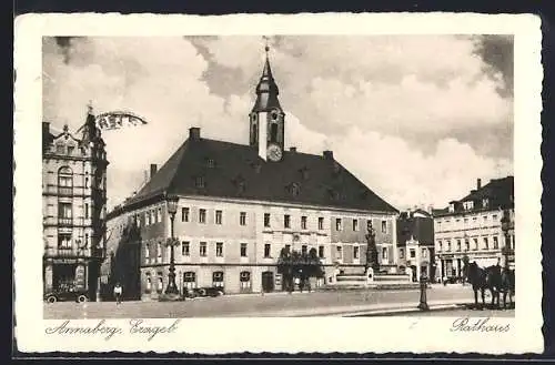 AK Annaberg / Erzgeb., am Rathaus
