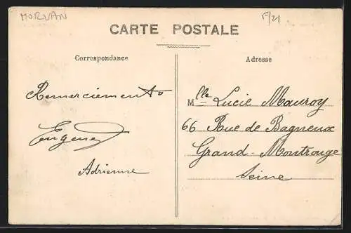 AK Morvan, Retour de la Foire, Zug am Bahnhof