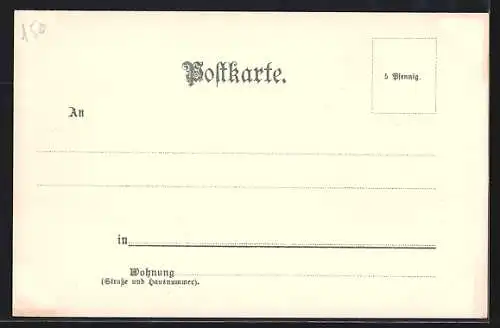 Lithographie Fr. Chopin und Wohnhaus