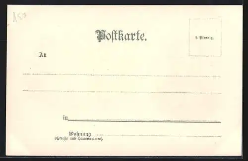 Lithographie Portrait Felix Mendelsohn-Bartholdy, Geburtshaus, Gebäudeansicht