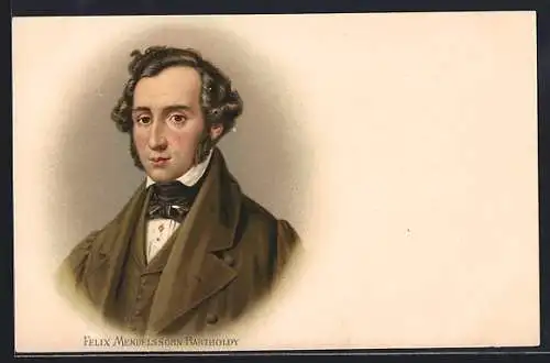 AK Portrait des Musikers Felix Mendelssohn Bartholdy