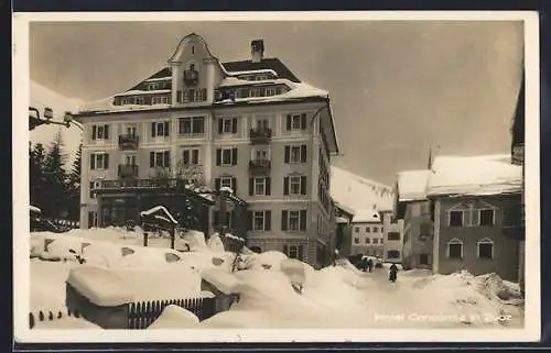 AK Zuoz, Hotel Concordia im Winter