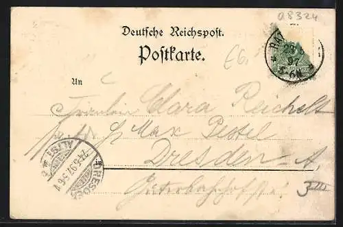 Lithographie Bastei, Basteibrücke, Amselfall, Uttewalder Grund