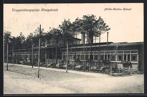 AK Königsbrück, Truppenübungsplatz, Militär-Kantine-Hempel