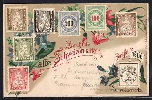 Lithographie Schweiz, berühmte Schweizermarken