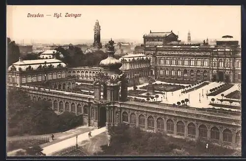AK Dresden, Blick auf den königlichen Zwinger