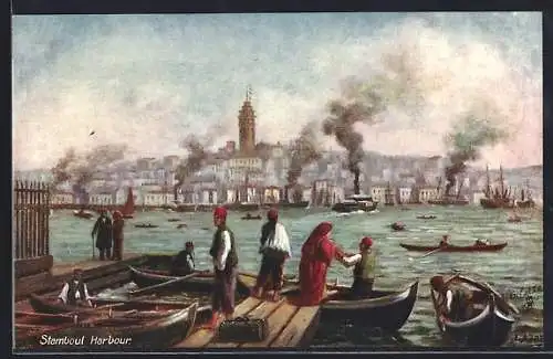 AK Stamboul, Harbour, Schiffe im Hafen