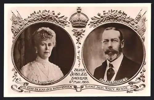 AK Silberjubiläum der Queen Mary und King George V. von England