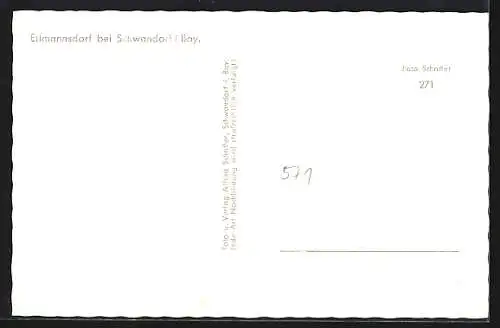 AK Ettmannsdorf / Schwandorf, Innenansicht der Kirche, Ortspartie, Gesamtansicht