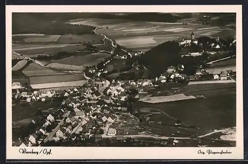 AK Wernberg / Opf., Fliegeraufnahme vom Dorf