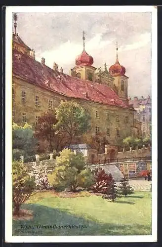 Künstler-AK Hans Götzinger: Wien, Am Dominikanerkloster