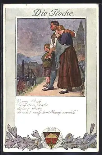 Künstler-AK Karl Friedrich Gsur, Deutscher Schulverein Nr. 197: Die Glocke