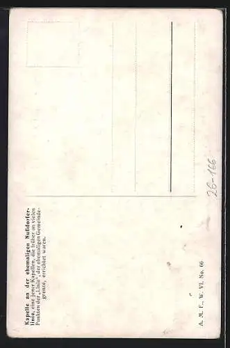 Künstler-AK Rudolf Preuss: Wien, Kapelle an der Nussdorfer Linie