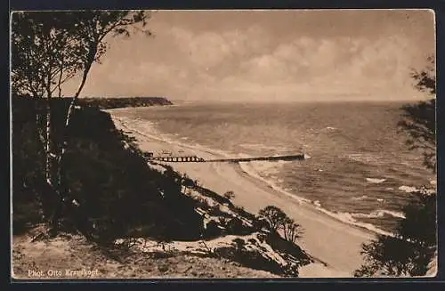 AK Rauschen, Samlandküste mit Buhne