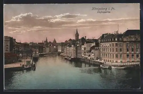 AK Königsberg, Ortspartie am Hafen