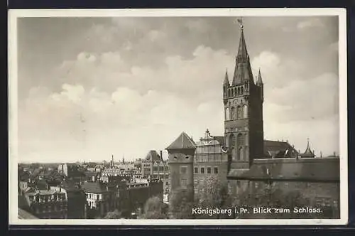 AK Königsberg, Blick zum Schloss