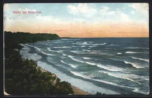 AK Rauschen, Blick auf Steilküste und Ostsee