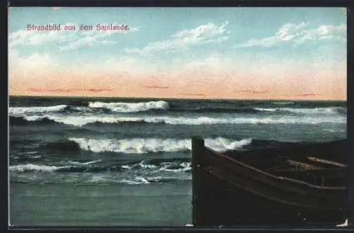 Künstler-AK Samland, Strandbild
