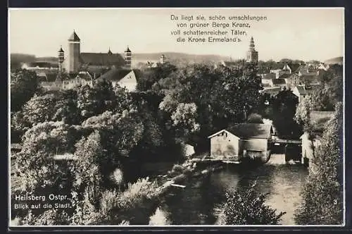 AK Heilsberg /Ostpr., Blick auf die Stadt