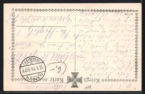 AK Uderwangen, durch Russen zerstörte Häuser