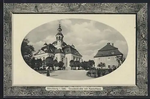 AK Hirschberg i. Schl., Gnadenkirche mit Kantorhaus