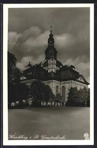 AK Hirschberg i. R., Strassenpartie an der Gnadenkirche