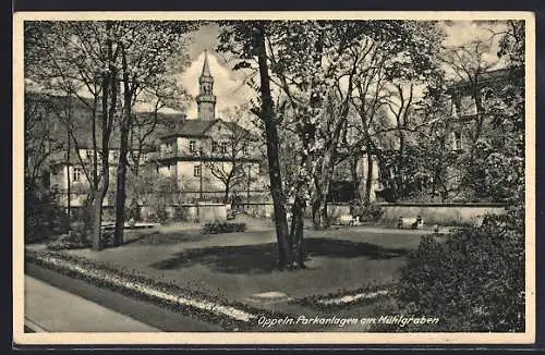 AK Oppeln, Parkanlagen am Mühlgraben