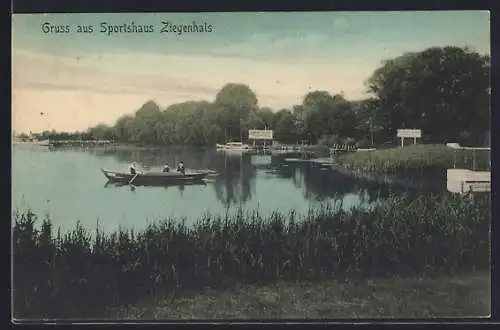 AK Ziegenhals, Gasthaus Ziegenhals am Seeufer